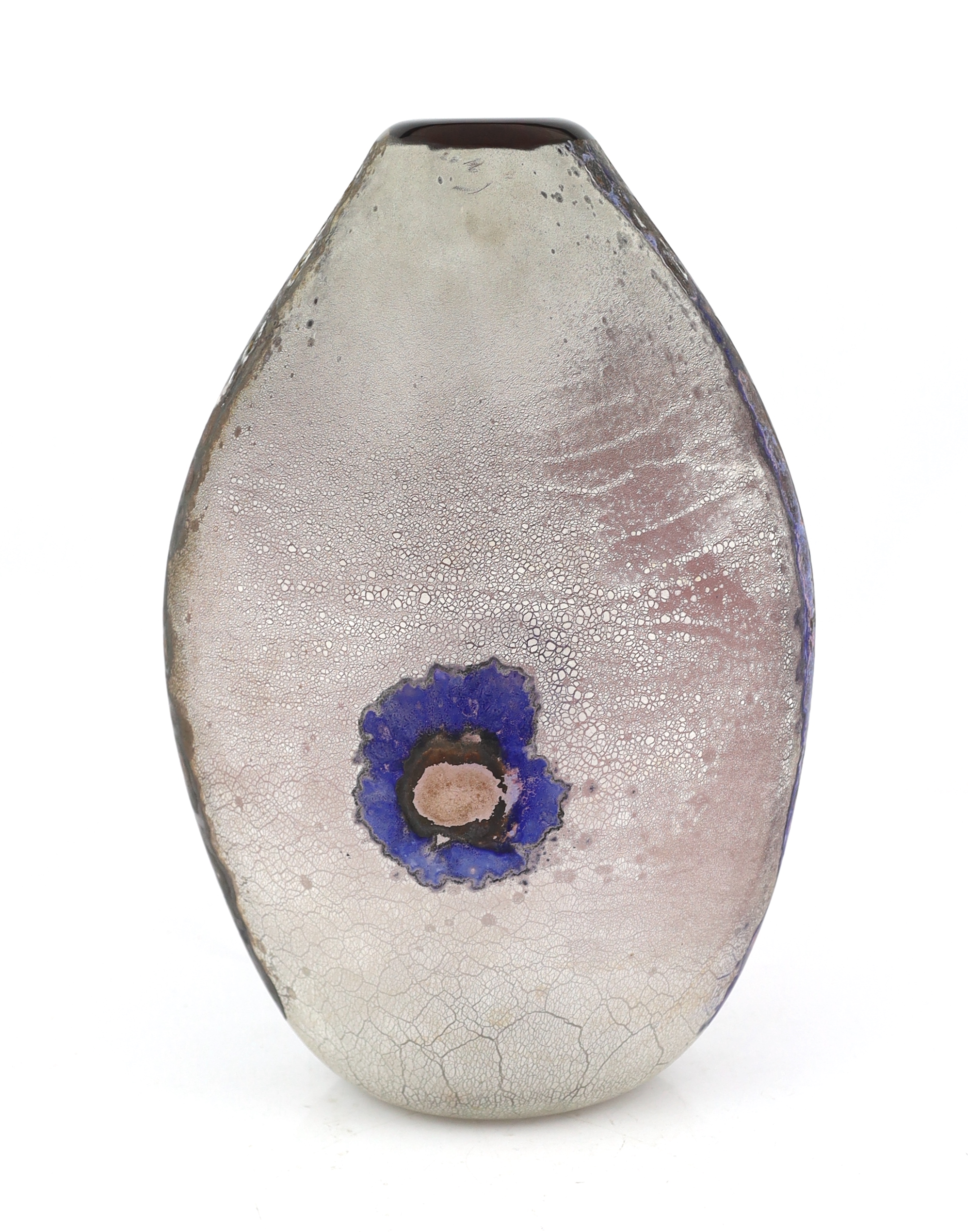 Alfredo Barbini (1912-2007), a Murano tall blue glass vase
